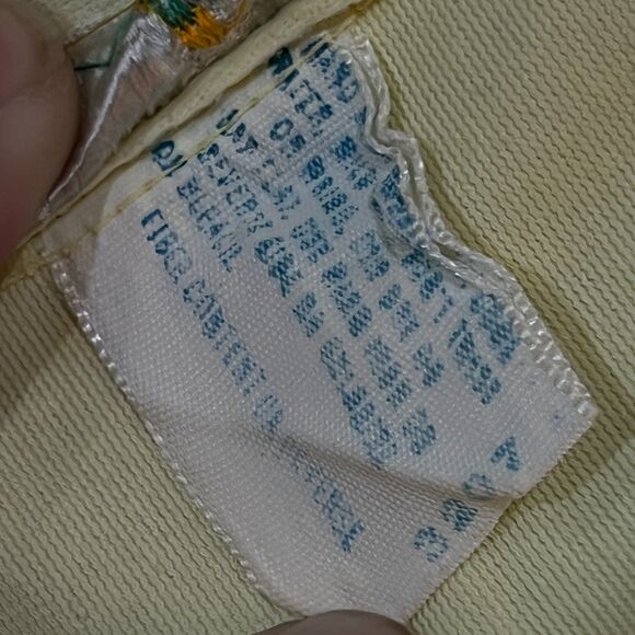 Vintage 50s Yellow Saramae Lingerie Lace Trim Nightgown Made in USA Womens Large - Picture 7 of 7
